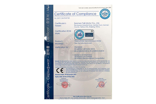 三相異步電動機(jī)CE認(rèn)證